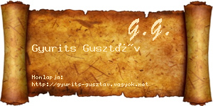 Gyurits Gusztáv névjegykártya