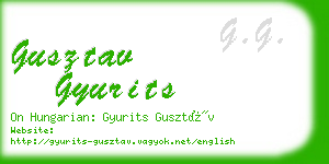 gusztav gyurits business card